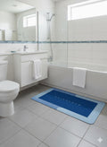 Bathroom Water Absorbent AntiSkid Mat, Blue, NonSlip Bath Rug