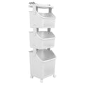 3 Tier Laundry Basket Organizer with Wheels, Tiered Laundry Basket Organizer, with Portable Storage Baskets, for Kitchen Bathroo