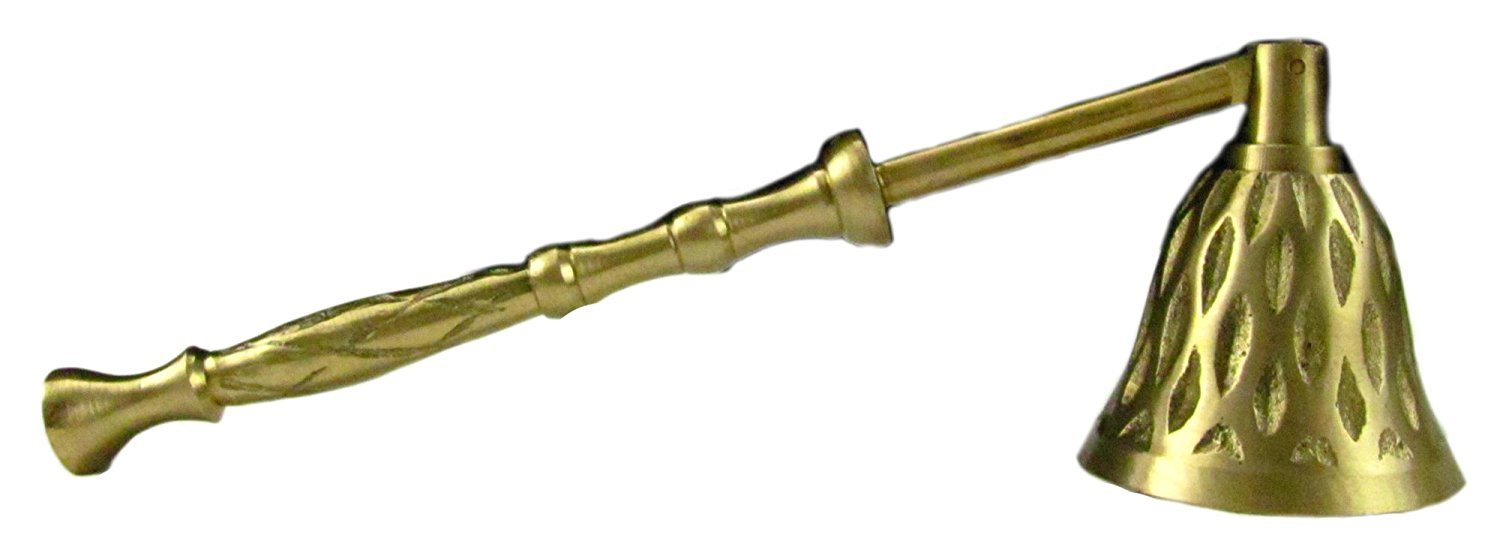 Biedermann & Sons Candle Snuffer, Antique Hammered Satin Brass 6.75'' Long, M2311