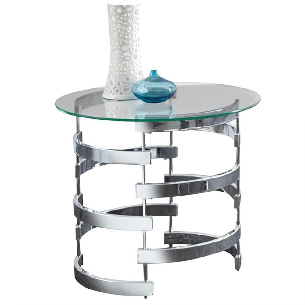 Steve Silver Company Teegan End Table, 23" W x 23" D x 25" H, Grey