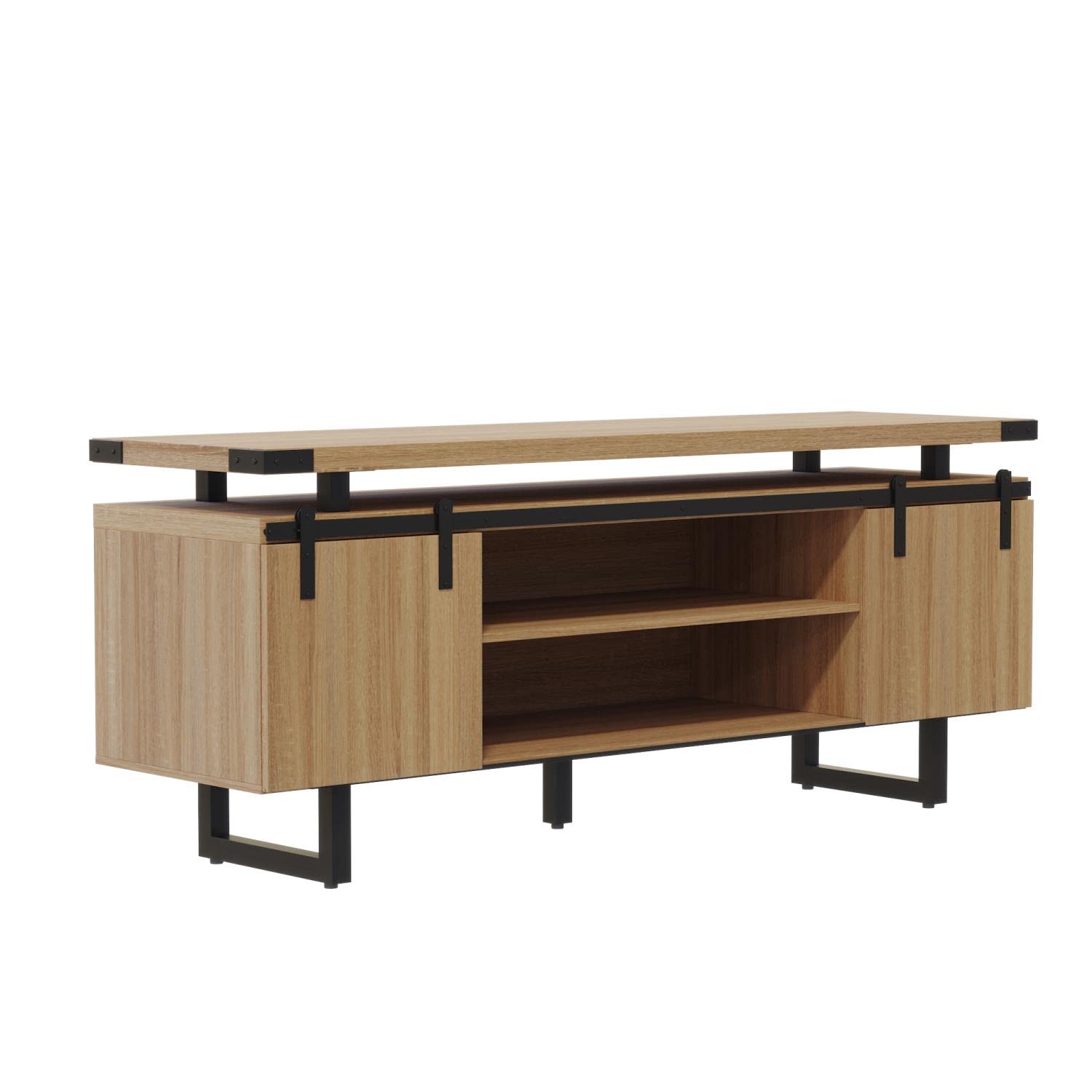 Safco Mirella Low Wall Cabinet Wood Doors