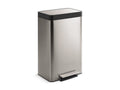 KOHLER 20940-ST 13 Gallon Kitchen Step Trash Can with Foot Pedal, Soft Close Lid, Stainless Steel