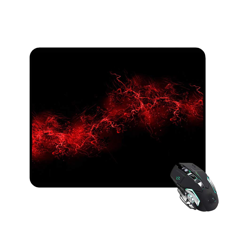Ergonflow Black Background Red Color Paint Explosion Burst Red Black Mouse Pad Rectangle 240X200X3Mm