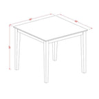 East West Furniture OXML3-MAH-LC 3 Piece Dining Room Table Set Contains a Square Kitchen Table and 2 Faux Leather Upholstered Dining Chairs, 36x36 Inch, Mahogany
