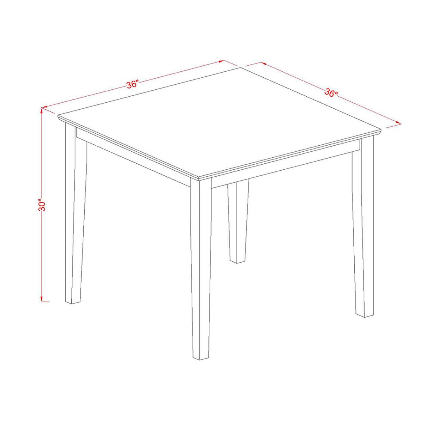 East West Furniture OXAN3-OAK-C 3 Piece Dining Table Set for Small Spaces Contains a Square Dining Room Table and 2 Linen Fabric Upholstered Chairs, 36x36 Inch, Oak