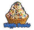 Waffle Bowls Concession Decal Soft Serve Ice Cream Cart