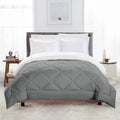 TundwalS Microfiber Reversible Solid Extra Comfort & Soft Comforter||Blanket Double Bed 210 Gsm Quilt Grey  White1 (Piece)