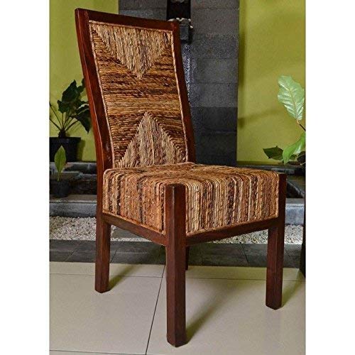 International Caravan Set Of Two Dallas Abaca Weave Dining Chair