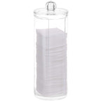 Tecbeauty Cotton Pad Holder Makeup Pads Cotton Swab Dispenser For Bathroom Storage,Clear, Acrylic, 2.9X7.5 Inch