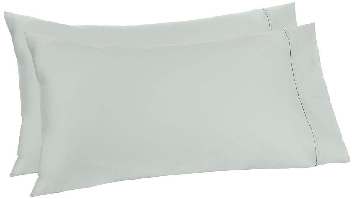 Amazon Aware 100% Organic Cotton 300 Thread Count Pillowcase Set, Sage Green, Standard, 2 Pack, 32 x 20