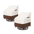 Aacabo Outdoor Swivel Lounge Chair Cover 2 Pack,Waterproof 100% Outdoor Patio Chair Covers,33W X 37 D X 38.5 H Inches,Outside Fu