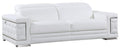 HomeRoots 89 Sturdy White Leather Sofa