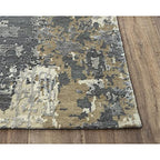 Noble 6' X 9' Abstract Ivory/Gray/Brown/Beige Hand Knot Area Rug