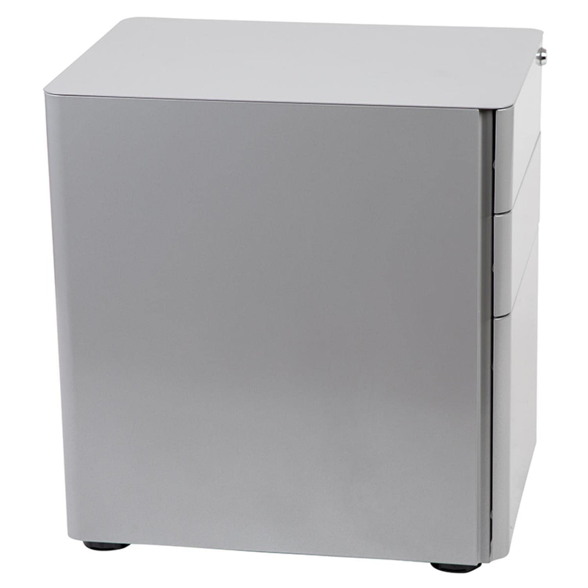 Flash Furniture Warner Modern 3-Drawer Mobile Locking Filing Cabinet with Anti-Tilt Mechanism and Hanging Drawer for Legal & Letter Files, Gray, Set of 1