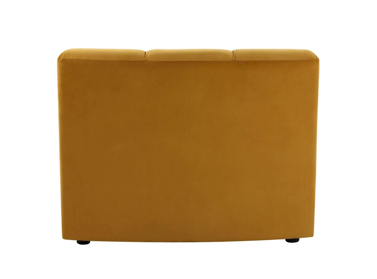 Acme Furniture Velvet Modular Chair with Tufting, Yellow