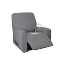 Purefit 100% Dual Waterproof Recliner Cover, Waterproof Couch Cover For Recliner - Stretch Non Slip Fleece Sofa Covers Washable, Leakproof Furniture Protector For Kids, Pets (Recliner, Light Gray)