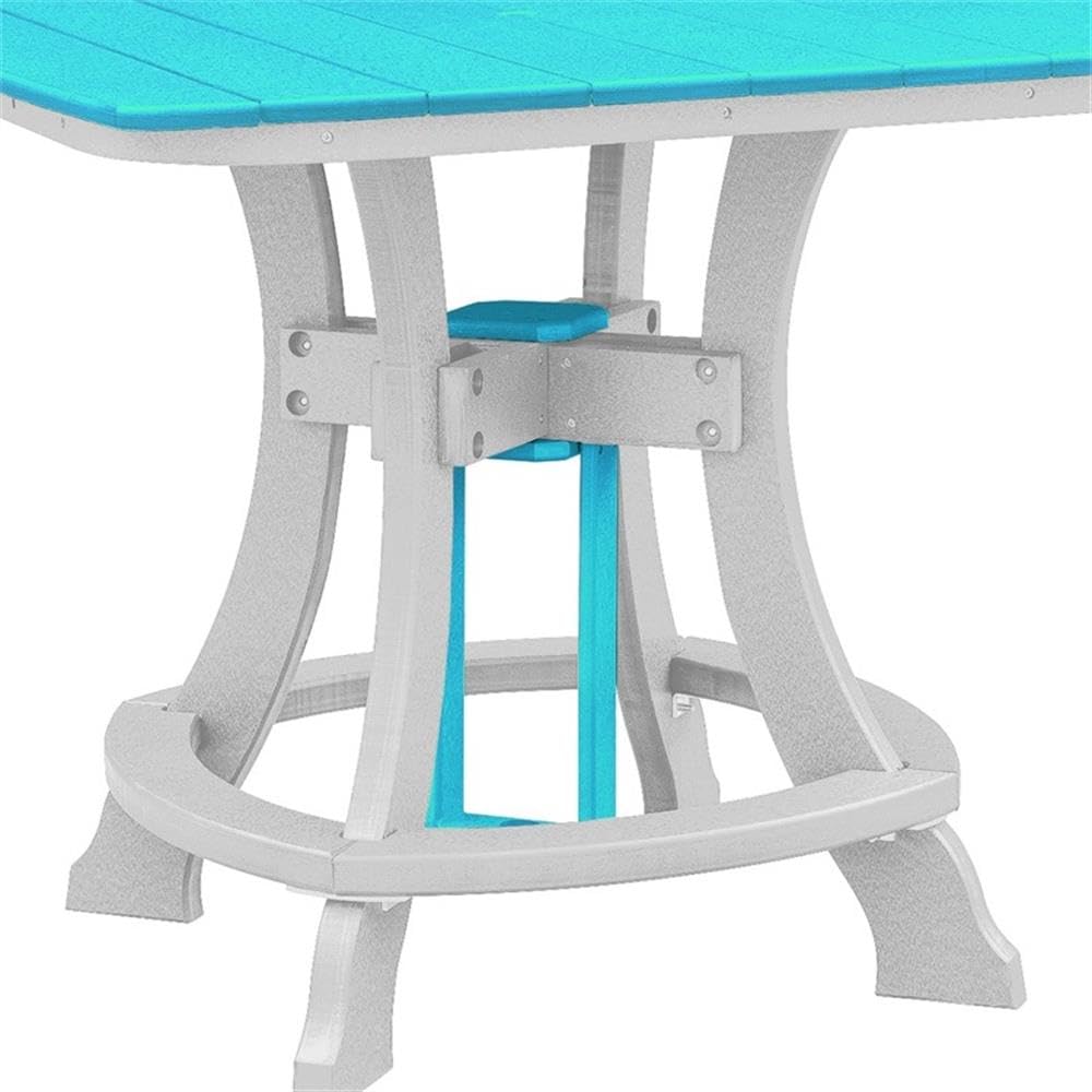 American Furniture Classics Counter Height Dining Table, Aruba Blue on White