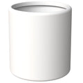 Tundra Series Poly Stone cylindrical Shape Planter in White 12 Dia, 14.2 High