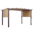 Yescom 17X6.8 Ft Universal Canopy Cover Replacement For 6Ft Curved Pergola Structure Beige