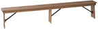Flash Furniture Hercules Series 9' X 40'' Antique Rustic Folding Farm Table And Two Bench Set