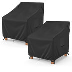 Mr. Cover Outdoor Chair Covers Waterproof, Patio Furniture Covers For Rocking Chair, Fits Up To 38W X 40D X 34H Inches, Air Vent And Handles Included, Black, 2 Pack