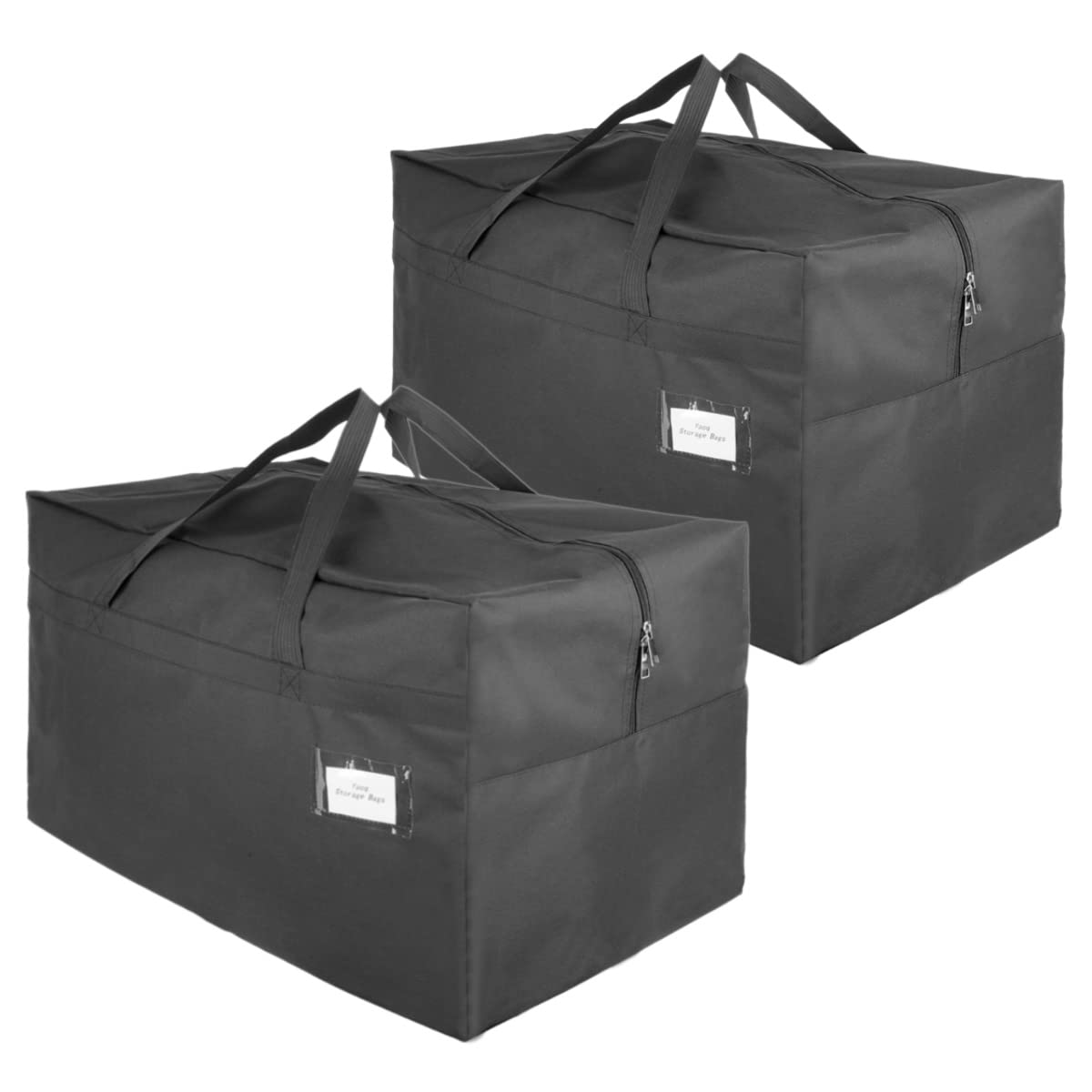 2 Pack Large Canvas Storage Carrying Bags for Camping & Moving
