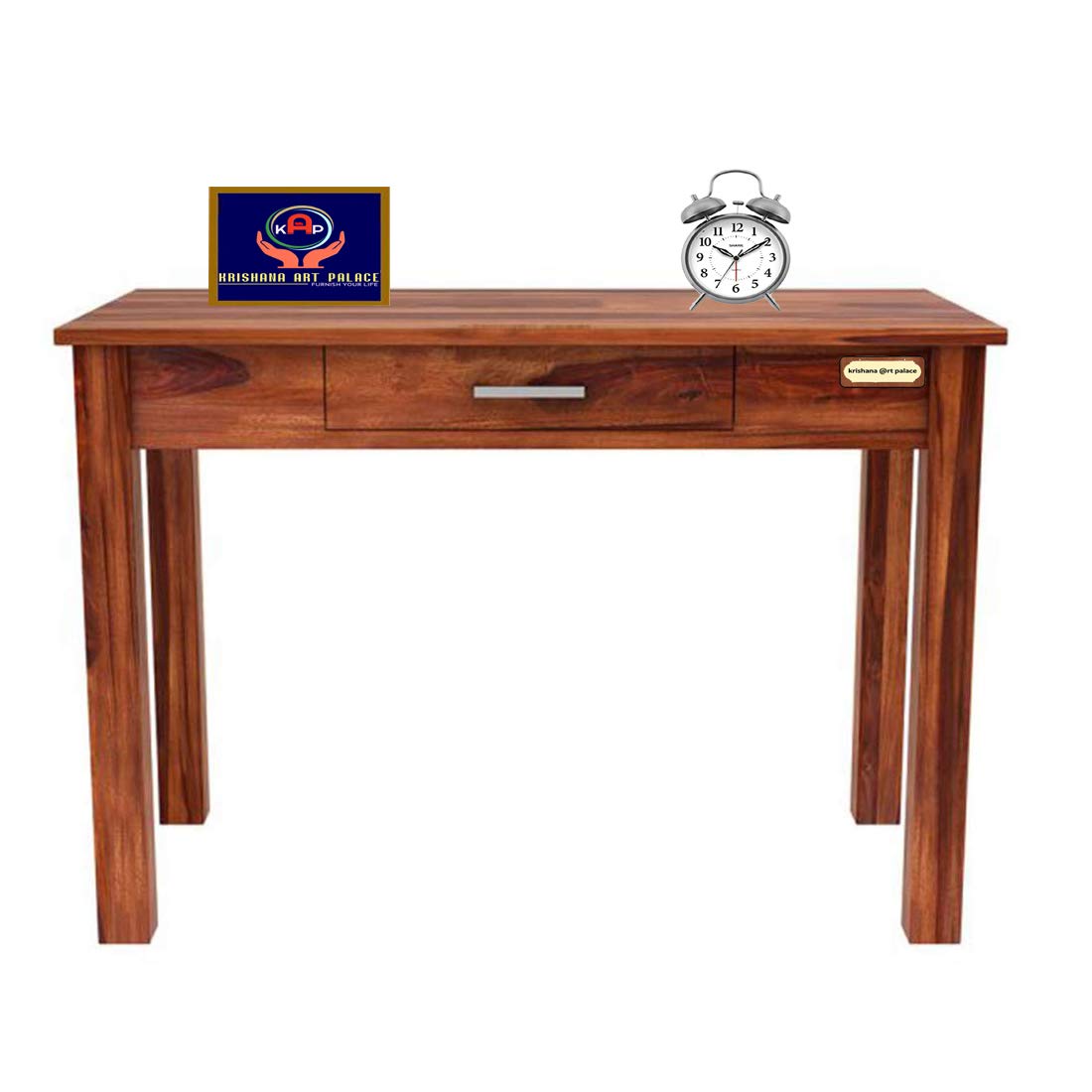 Krishana Art Palace Sheesham Wood Work Table | Writing Study Table With One Drawer Office Table For Home And Office Furniture| C