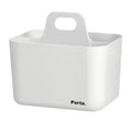 Litem Porta Mini | Ivory | 3 Compartments | Simple Design Stackable Multipurpose Desk Organiser for Kitchen Bathroom Home Office