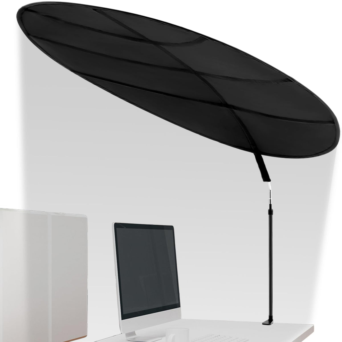 Juexica 51inch Adjustable Office Cubicle Desk Shade, Desk Canopy Leaf