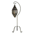Zingz and Thingz Moroccan Candle Lantern Stand, Rustic Finish