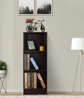 DeckUp Lexis 3Shelf Bookcase and Storage Unit (Engineered Wood) (Dark Wenge, Matte Finish)