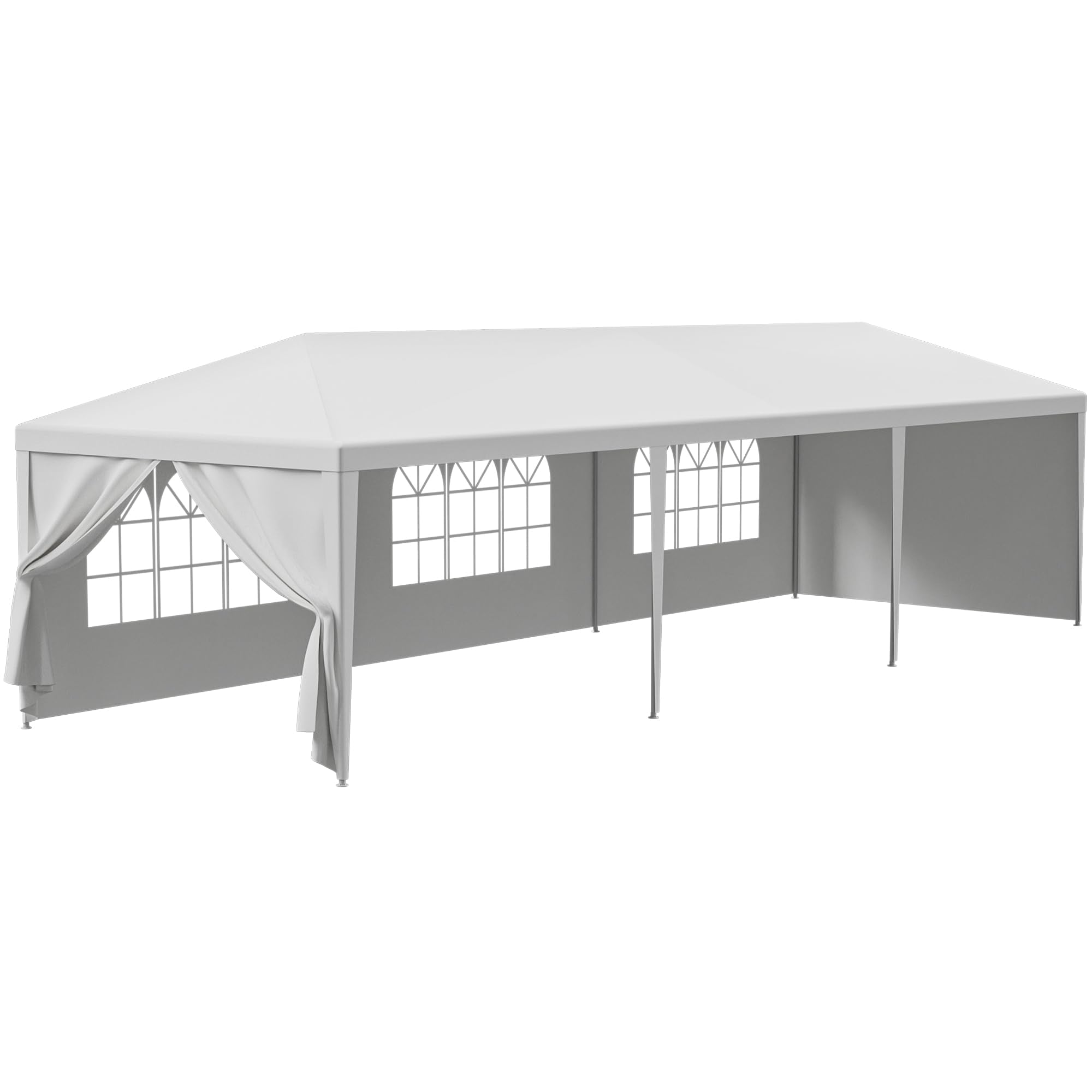 HomGarden 10 x30  Outdoor Canopy Tent Patio Camping Gazebo Shelter Pavilion Cater Party Wedding BBQ Events Tent w/Removable Si