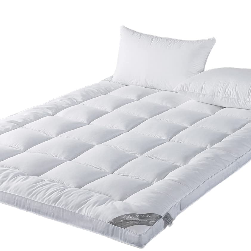 Naluka Mattress Topper Twin Size Pillowtop Bed Topper Mattress Pad 2 Inch Thick Mattress Cover