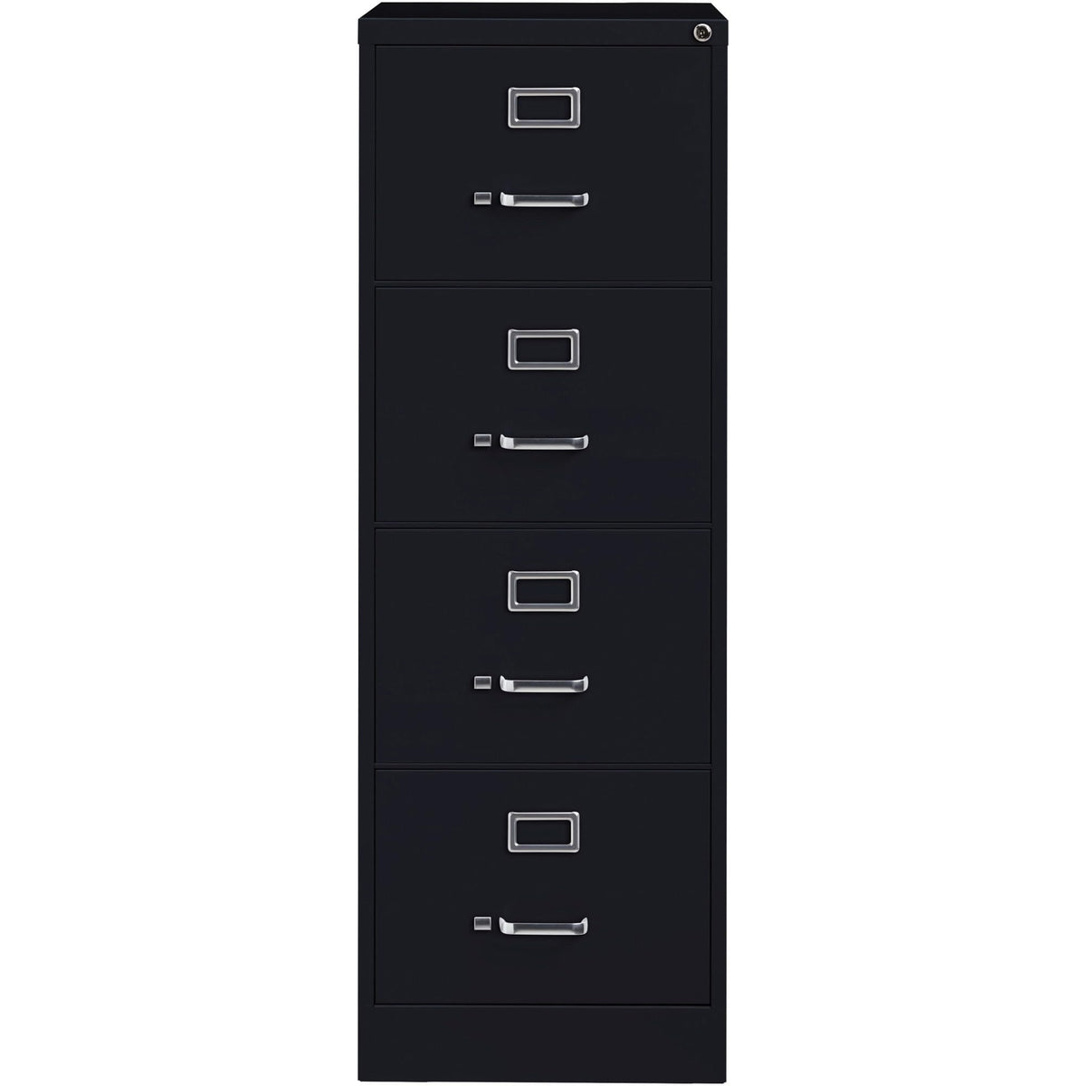 Lorell 4-Drawer Vertical File, 18 by 26-1/2 by 52-Inch, Black