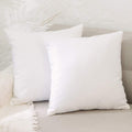 Natus Weaver 2 Piece White Mini Pillowcase Faux Linen Square Children Decorative Throw Cushion Cover Pillowcase With Smooth Hidd