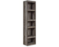 Signature Design by Ashley Trinell Rustic Entertainment Center Pier Bookcase with 3 Adjustable Shelves, Natural Brown