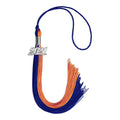 Endea Graduation Double Color Tassel with Silver Date Drop (Royal Blue/Orange, 2021)