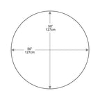 Dulles Glass 50' Round Glass Table Top - Tempered - 1/2' Thick - Bevel Polished Glass