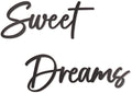 Vivegate Sweet Dreams Metal Sign Wall Art Decor  35X8 Black Modern Sweet Dreams Farmhouse Signs for Hanging Above Bed Wall De