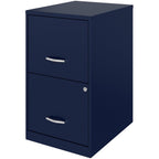 Lorell 2-Drawer File Cabinet, 14.2" X 18" X 24.5", Navy