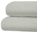 Tribeca Living Luxury Solid Flannel Deep Pocket Sheet Set, Platinum, Full