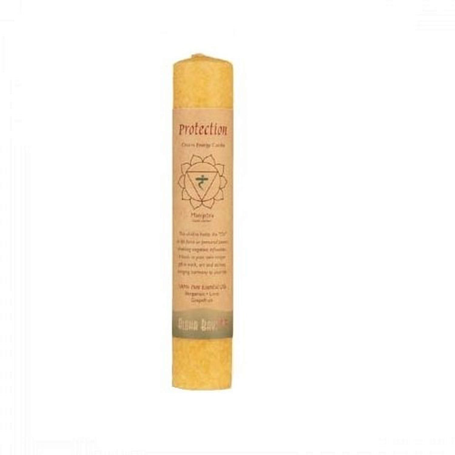 Aloha Bay Chakra Energy Pillar Candle, Protection, 8