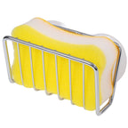 Toplife Sponge Holder For Kitchen Sink, Stainless Steel Suction Cup Sponge Caddy - Silver