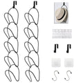 LINFIDITE 10 Pack Hat Rack Hanger Holder Organizer Closet Hanging Baseball Cap Display Storage Rack for Scarves Handbags Towels 