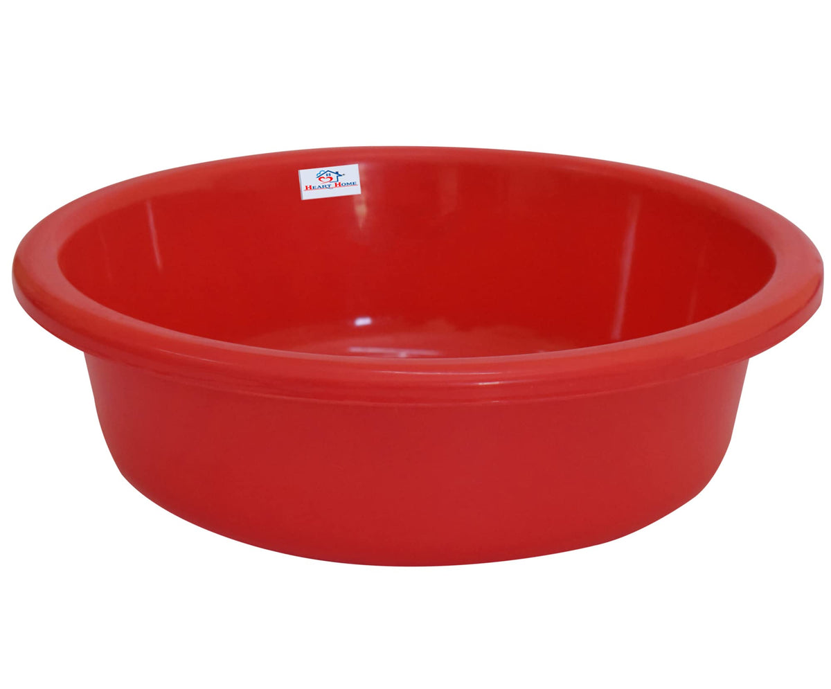 Heart Home Multiuses Plastic Knead Dough Basket/Basin Bowl For Home & Kitchen 6 Ltr (Red) 52Hh3816