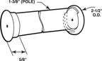 Prime-Line N 6794 1-3/8 In. Wooden Closet Pole Socket (1 Set)