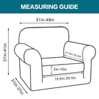 Turquoize 2 Piece Chair Covers Chair Slipcovers For Living Room Armchair Couch Cover Chair Sofa Cover With Individual Cushion Covers Furniture Cover For Chairs Feature Jacquard Fabric (Chair, Caramel)