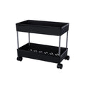 Multipurpose Plastic Kitchen Storage Trolley Rack With Wheels, Slide Out Storage Shelves Space Saving Home Storage Organizer Rac