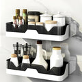 Self Adhesive Wall Mounted Bathroom Shelf Waterproof Plastic Rack
