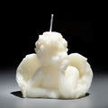 Nuanchu 2 Pieces Angel Candle Soy Scented Candle Wax Vegan Candle Cute Decorative Candle White Angel Candle Cake Candle Handmade